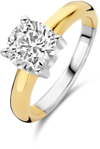 Ti Sento Milano Bague Alliance Femme Argent 925 - Zircon, Argent Sterling, Zircone