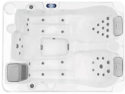 Vente-unique - Spa 3 Places Blanc perlé - 35 Jets - L210 x P158 x H73 cm - Système Balboa - MAUPITI III