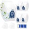 UTIZ 5 Pack Vacuum Cleaner Bags With Miele Classic C1, Complete C1 C2 C3, S227 S240, S270, S400, S400i, S600, S800, S2, S5, S8, for Miele Hoover Bags, with 1 set Air Filter + 5 Fresheners BLUE