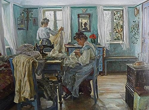 MHFFDYIV Berühmte Gemälde Moderne Kunst Wandbild Ölgemälde Kunstdruck Kanalisation im Zimmer von Hans Best Kunst Poster für Schlafzimmer Home Decor 60x90cm