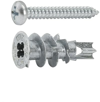 Gipskartondübel, Zinkdruckguss mit Schraube DIN 7981 4,2 x 32 cm, 100 Stück