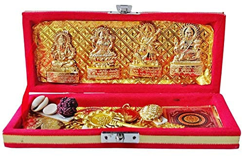 Swadeshi Desire Shri Sri Dhan Laxmi Kuber Bhandari Yantra für Reichtum | Kuber Bhandari House Shubh Labh Aufkleber für Heimdekoration, Wand, Tür, Eingang, Tempel, Puja Zimmer