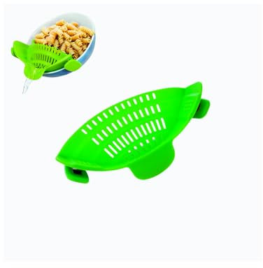 Clipsable universelle Passoire Silicone Poignee Convient a Toutes Les Vaisselle, Silicone Passoir Séchoir à Eau Pour Pate Legume Dans Cuisine, Passoire Universale à Clipse,Passoire Alimentaire