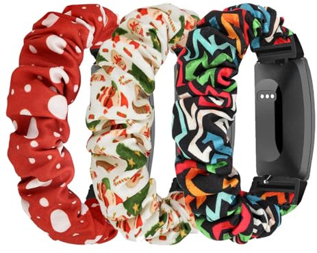 Ecogbd Elastische Scrunchie Ersatzarmband Kompatibel mit Fitbit Inspire 3/Inspire 2/Inspire/Inspire HR/Ace 3/Ace 2, Weiche Gewebe Nylonbänder für Damen Herren
