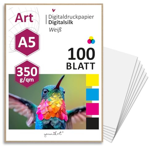 younikat 100 Blatt Digitaldruck-Papier mit seidenmatter Oberfläche - dv1569 | Fotodrucke Digital-Silk, hohe Druckqualität, einschließlich Trockentonerverfahren entwickelt, darunter Marketingmaterialien