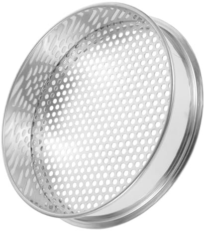 Healifty Garden Soil Sifter 4mm Mesh Riddle Kitchen Sieve Easy to Carry Planting Tool