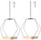 MOUNTTU 2pcs Hangle de Plante avec Base en Bois, Porte-Plante Suspendue de Style bohème avec Crochet pour la fenêtre Plafond Mural extérieur intérieur décor.