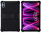 Étui en silicone pour tablette Teclast T60 Plus 12 - Adapté aux enfants - Housse de protection antichoc en silicone souple anti-chocs avec support réglable en PC (noir)