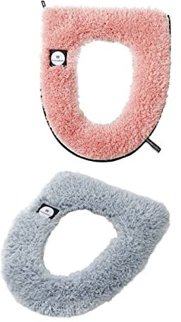 SAFIGLE 2pcs Toilet Seat Cushion Toilet Seat Cover Mat Zipper Type for Cold Weather