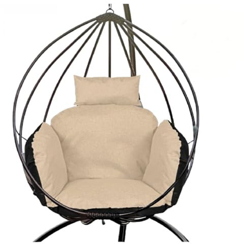 GARDEN KING ROYAL REST Hängesessel-Kissen Sitzkissen mit Rücken Kopfstütze Ei-Schaukelkissen Auflage für Hängeschaukel Polsterauflage Pflegeleicht Wasserfest