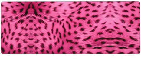 GGNKDL Grand tapis de souris de jeu en caoutchouc antidérapant avec bords cousus et motif léopard - Taille XXL - 80 x 30 x 0,3 cm