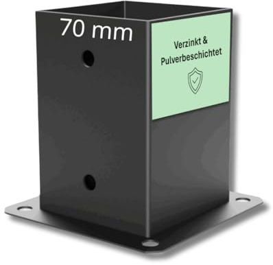 Pfostenbeschlag Pfostenbeschlag Pfostenverbinder Eckverbinder Pfostenecke 70x70 mm (Fuß - 1-Weg)