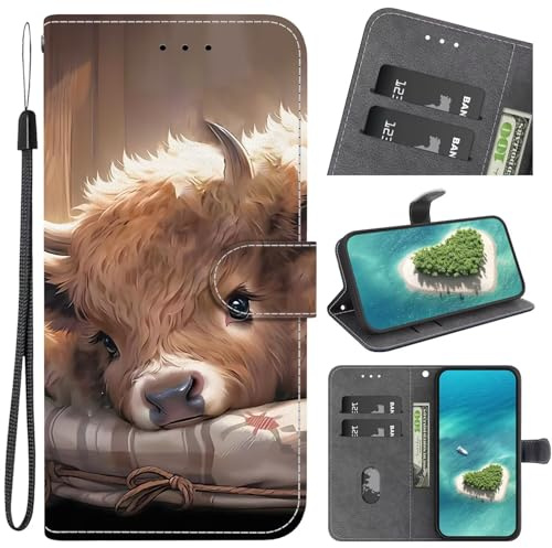 Ufgoszvp Lederhülle für Sony Xperia 10 V 2023 Hülle Schutzhülle Wallet Handyhülle Leder Tasche Kartensteckplätzen Stoßfest Schutzhülle Klapphülle für Sony Xperia 10 V 2023,Kalb