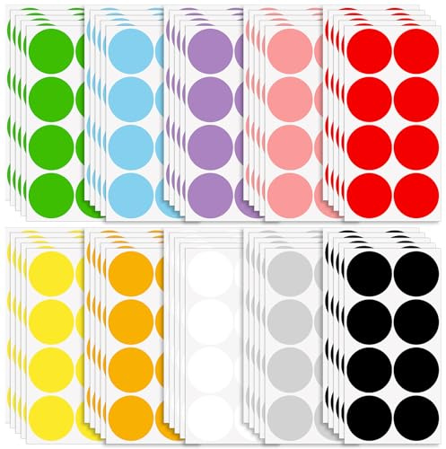 400 Stück 50mm Klebepunkte Bunt Groß, Bunte Punke Aufkleber Sticker