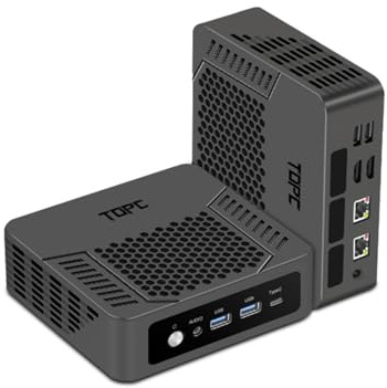 CYMINILMDPC Mini PC Game, Ryzen 5 7640HS,2*DDR5 USB4.0 NVMe,2 LAN,No Ram No Storage,Gaming Computer