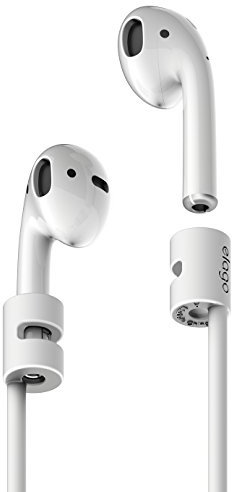 elago Correa para AirPods y AirPods Pro Sujetador Compatible con Apple AirPods 1 & 2 y AirPods Pro - Longitud Ideal (45cm), Anti-Perdida (Blanco)