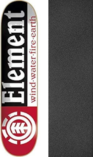 Element Skateboards Abschnitt Skateboard Deck – Thriftwood Konstruktion – 19,7 x 80 cm mit Black Magic Grip Tape – Bundle of 2 Stück