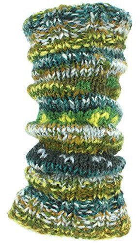 LoudElephant Chunky Wool Knit Abstract Pattern Leg Warmers