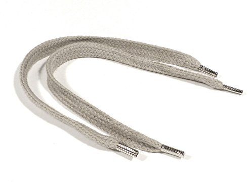 REMA 1 Paar Sneaker Schnürsenkel Hellgrau - Flach - ca. mm Breit - von 20 cm - 300 cm (30 cm)