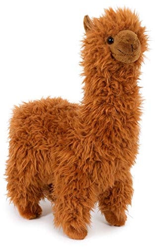 Unbekannt Stofftier Alpaka, 33 cm, braun, Kuscheltier Plüschtier, Lama, Premium Edition