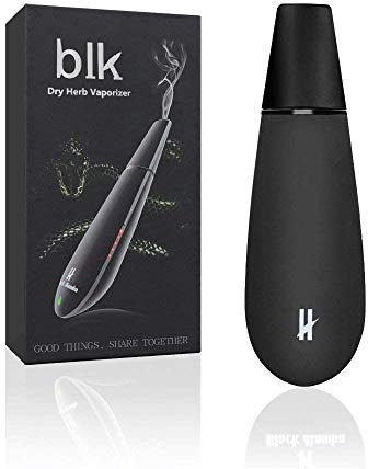 BLK Black Mamba Dry Herb Vaporizer, Large Ceramic Chamber, 1600mAh Battery, Advanced 5 Temperature Settings, Innovative Yet Function Designed Herbal Vaporizer, Concealed Glass Air Path (Black)