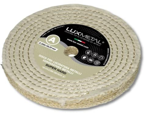 Lux Metal - Polierscheibe 200 mm Baumwolle Sisal grob für schleifbock doppelschleifer bohrmaschine akkuschrauber Polierscheiben Zum Polieren Metall wie Aluminium,Chrom Edelstahl, für Polierpaste