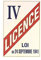 FÉENOMENN Plaque Métal Déco Vintage - Licence IV - Autorisation Débit de Boisson et Alcool - Licence 4 (20x30cm)