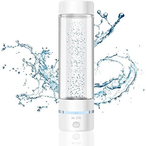 H2 Life Générateur d'eau d'hydrogène, bouteille d'eau professionnelle sans BPA – Double mode portable réutilisable ioniseur d'eau avec SPE et PEM Bouteille d'eau d'hydrogène pour le sport