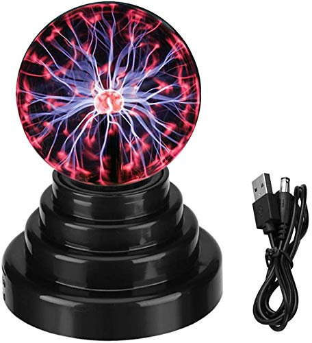 Joy Depot Plasma Ball, berührungsempfindlich, USB/Batteriebetrieb, Plasma Lampe, magische Kugel, Heimbüro-Dekoration, Atmosphäre Licht
