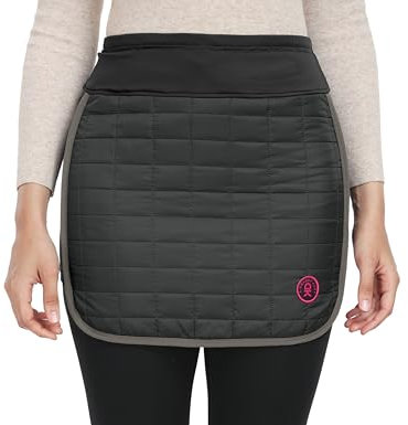 Little Donkey Andy Damen Leichte Winddichter Rock Warmer Stepprock Puffer Sportskorts zum Wandern Golf Dunkelgrau XL