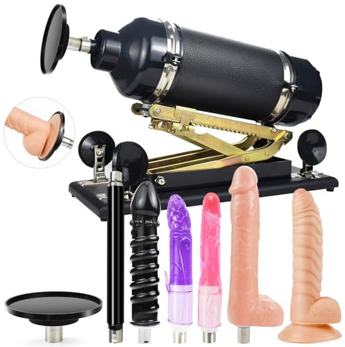 Sexmaschine,Fickmaschine mit Dildo und Saugnapfadapter,3XLR-Anschlüssen Liebesmaschine mit Sexspielzeug für Männer, Frauen und Paare,Automatische Masturbationsmaschine mit 7 Aufsätzen,Sex Toys