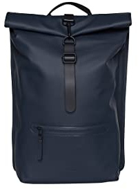 RAINS Unisex-Adult Rolltop Rucksack, bleu Navy, TU EU (13160)