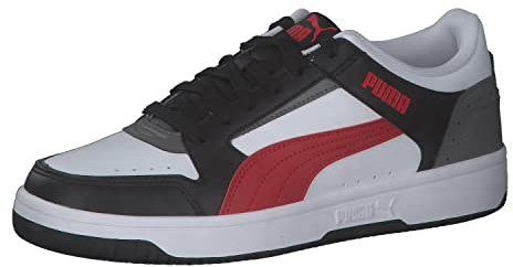 PUMA Unisex Rebound Joy Low Fitnessschuhe, Weiß Schwarz Rot, 43 EU