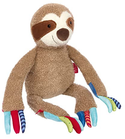 SIGIKID 42848 Stofftier Faultier Patchwork Sweety Kuscheltier zum Spielen & Schmusen aus weichem Materialmix für Babys und Kinder, Jungen und Mädchen von 0 Monaten - 8 Jahren Mehrfarbig/Faultier 43 cm
