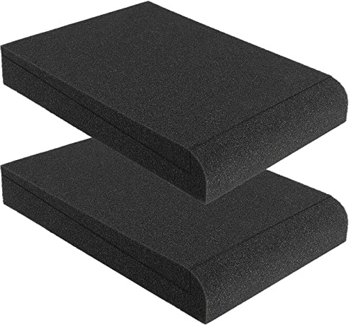 SHEUTSAN 2 Pack Studio Monitor Isolation Pads, High Density Acoustic Isolation Pads, Speaker Isolation Panels Foam Pads for 5 Inch Monitors, Fits Most Stands for Sound Improvement, Black