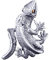 BlackAmazement Ring Größenverstellbar uni Größe Eidechse Lizard Gecko Silber Zirkonia Rot Damen Herren