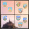 A-ONE French Historical Attractions Spun Gold Romantic Window Decal Film 9 PCS + NATO Tactical Embroidery Badge Patch 1PC, France Romantic Static Decal Stickers for Showcase Decorations WG3+NO.422
