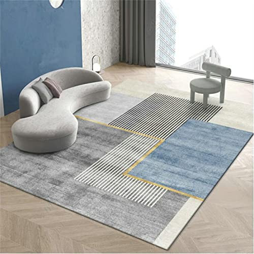 DJHWWD Auslegware Teppichboden Salon Grauer Raumteppich Wohnzimmerteppich Kinderzimmerteppich rutschfest Waschbare Teppiche 180X250CM
