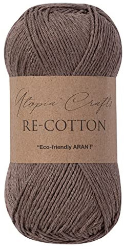 Utopia Crafts Re-Cotton Strickgarn, 100 g (römischer Kaffee)