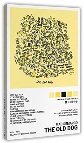 ARZARF Mac DeMarco Poster Dieser alte Hund Album Cover Poster Leinwand Poster Wandkunst Dekor Druck Bild Gemälde für Wohnzimmer Schlafzimmer Dekoration Rahmen Stil 30 x 45 cm