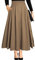 Khaki Maxirock Rock Festival Outfit Damen mit Schlitz Taschenmidi Hohem Bund Lange Midi Plissee a Linien Strand Faltenrock Plisseerock Sommerrock Leicht Strandrock Hochzeit XL