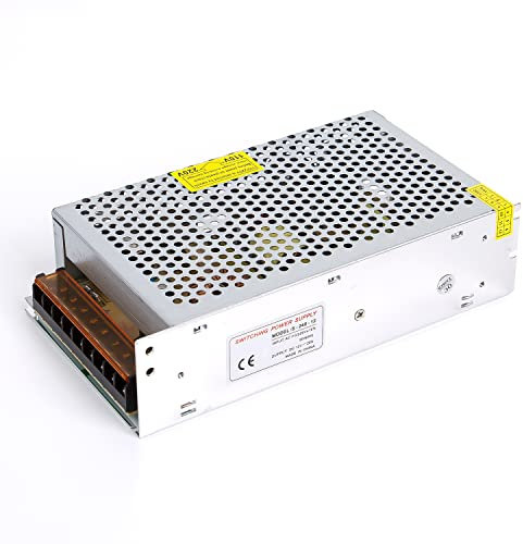 Fuente de alimentación conmutada 12V 20A 240W DC Adaptador de corriente AC 110V/220V a DC-12V, transformador ANGEEK, adecuado para tiras LED, impresoras 3D, proyectos de iluminación, etc.