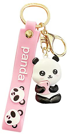 Schlüsselanhänger Dackel 1 STÜCK Cartoon Netter Panda Hält Den Telefonschlüssel Panda Schlüsselanhänger Weibliches Geschenk Anhänger PVC Auto Für Männer Und Schlüsselanhänger Kamel Schlüsselanhänger
