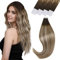 Vivien Ombre Invisible Tape Extensions Echthaar 60cm Balayage Tape in Hair Extensions Echthaar Menschliches Haar Braun bis Blond #3/8/22 50g 20Pcs