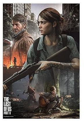 THNIKK The Last of Us Part II Game Cover Wall Art Deco Poster Leinwand Poster Wandkunst Dekor Druck Bild Gemälde für Wohnzimmer Schlafzimmer Dekoration ungerahmt 20 x 30 cm