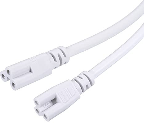 YOKIVE T5 T8 LED Röhre Anschluss Rund Kabel Ausziehbares Kabel mit Doppel Ende Verbindung Licht Röhren Ideal für LED Integrierte Röhren (Weiß 3.28Ft)