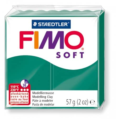Fimo ton Soft Emerald Green Smaragd Nummer 56 - 57Gramm