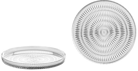 Nachtmann 2-teiliges Teller Set, Ø 22 cm, Ethno, 105767, Platzteller aus Kristallglas, Speiseteller spülmaschinenfest