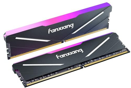 fanxiang RGB RAM 16GB (2x8GB) DDR4 3600MHz CL18 Desktop Memory, PC Arbeitsspeicher Kit mit Kühlkörper, XMP2.0, Hochleistung und Niedriger Stromverbrauch, Perfekt für Gaming und Multitasking