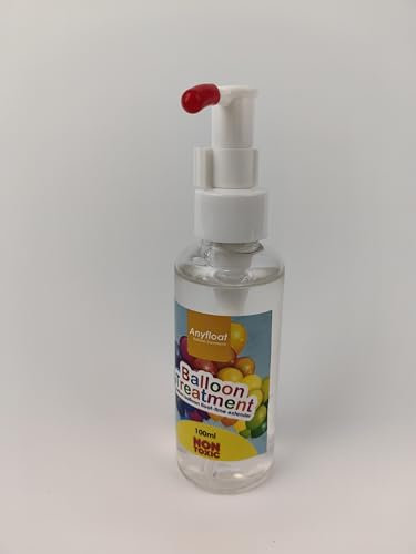 Float Magic Helium Balloon Treatment, 100ml Extend Helium Latex Balloon Float Time by up to 25 Times, Eco-Friendly Fluid with Pump, Perfect for Kids' Party Decorations